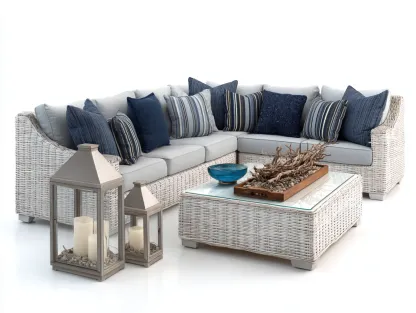 Sofy ogrodowe - technorattan-szkło - 252 x 190 x 71 cm - biały-jasnoszary - nowoczesny design-Misavaliving