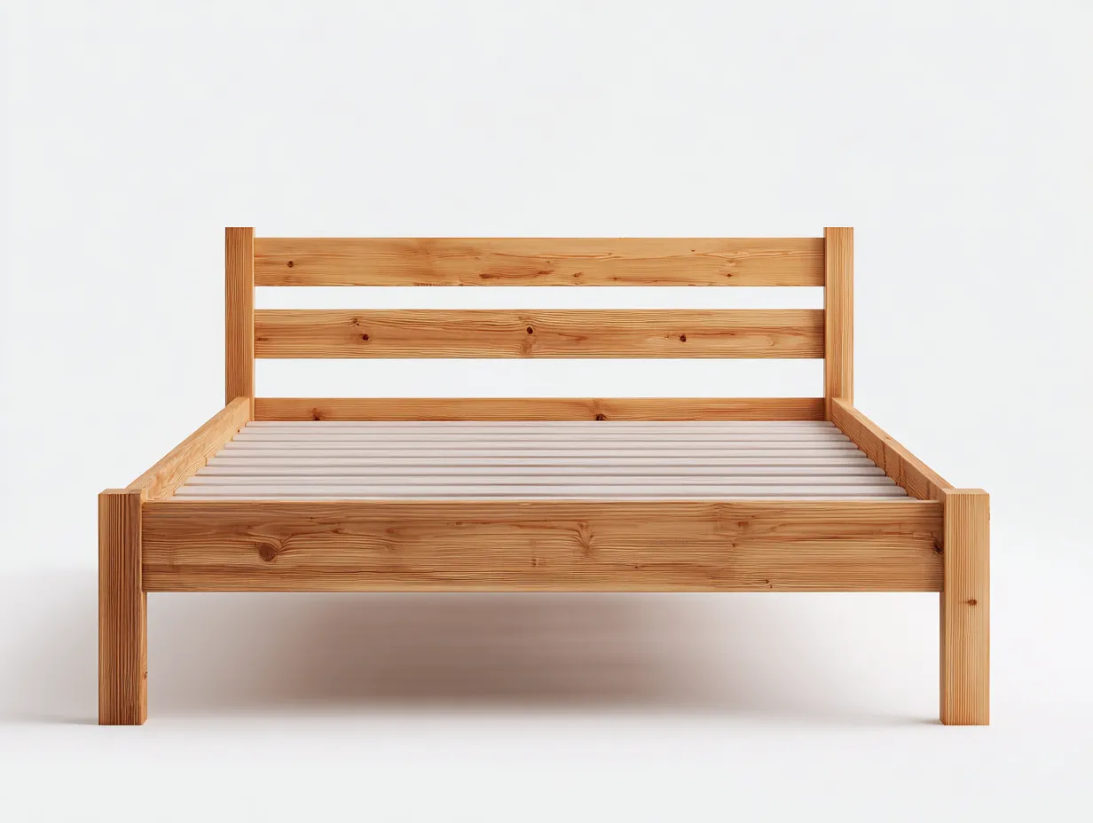 Letto matrimoniale - legno massello - 205x165x89 cm - marrone naturale - stile rustico moderno-Rasolsidecor