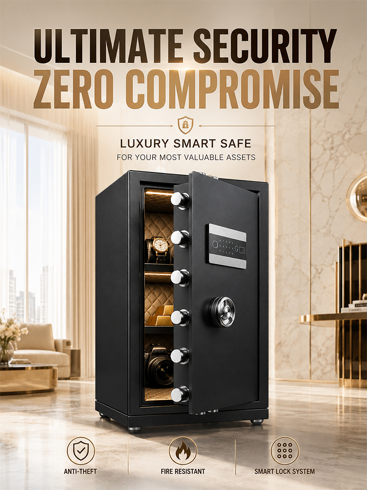 Ultra-secure, anti-theft and fireproof smart safe