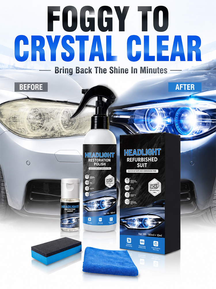 [Effective after one use] Headlight cleaner