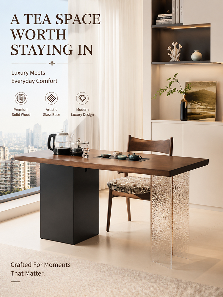Italian-style light luxury tea table and chair set