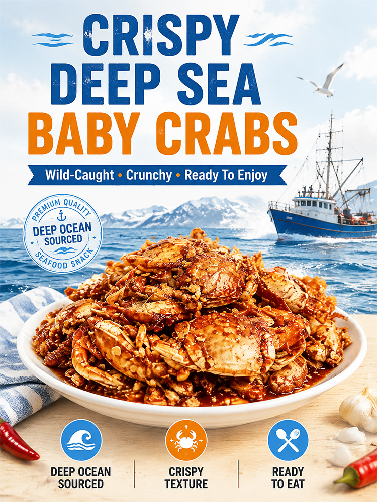 Zero-fat crispy baby crabs