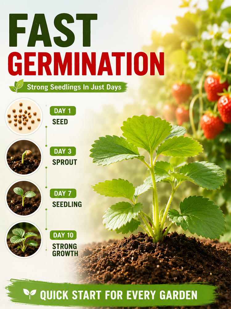 [Bears fruit in 10 days] Cream strawberry seeds