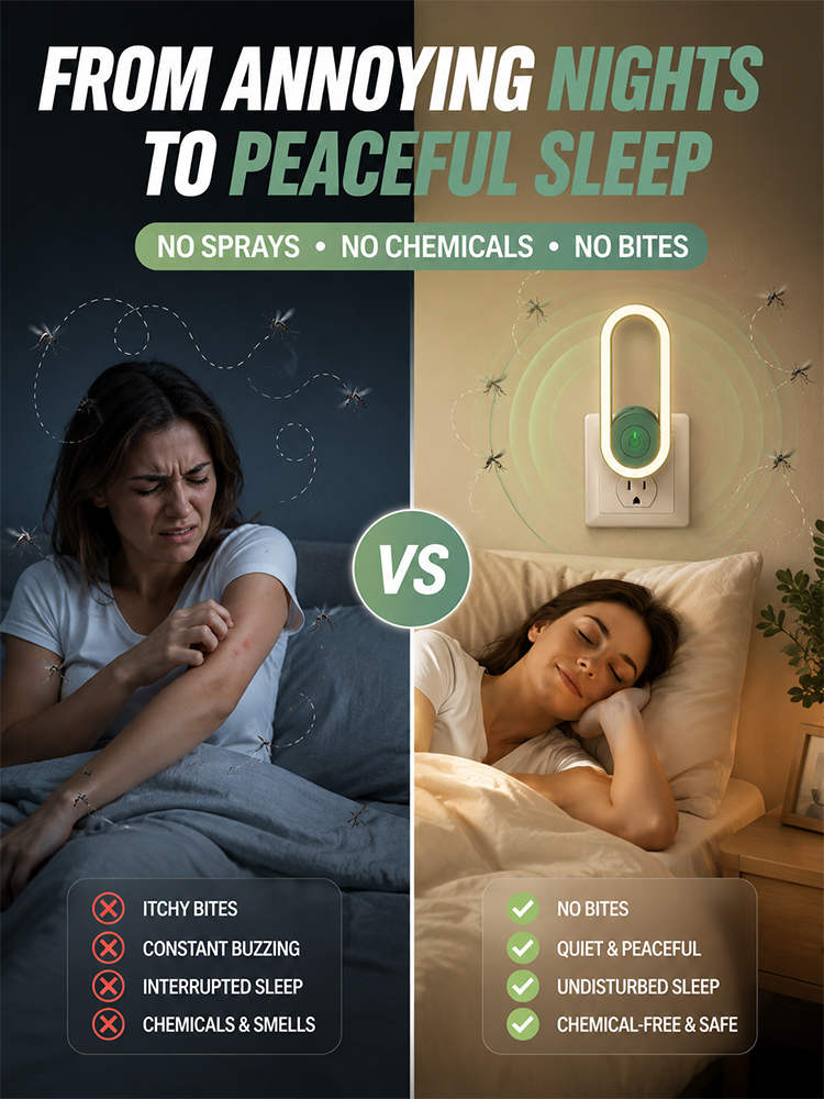 [Mosquito-free for the whole family] Ultrasonic mosquito repellent
