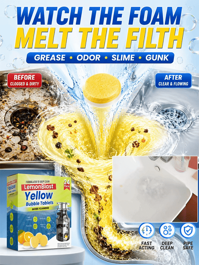 Instantaneous drainage clearance, sewer cleaning effervescent tablet