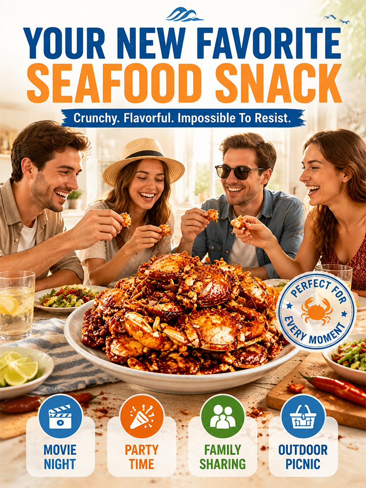 Zero-fat crispy baby crabs