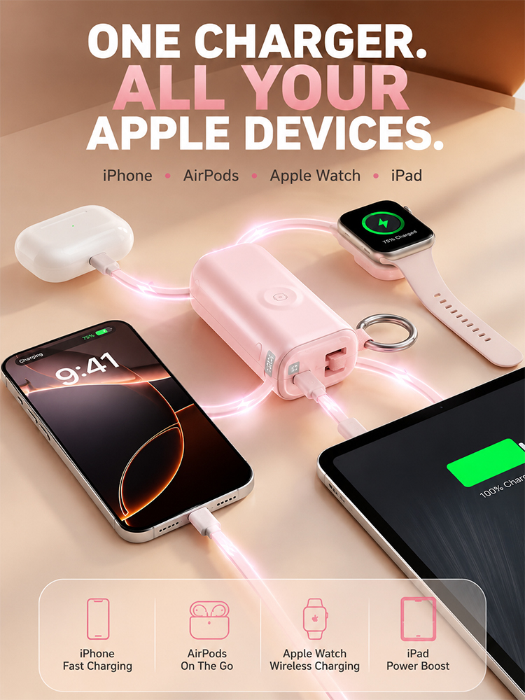 100W Super Fast Charging Magnetic Wireless Convenient Charging Battery