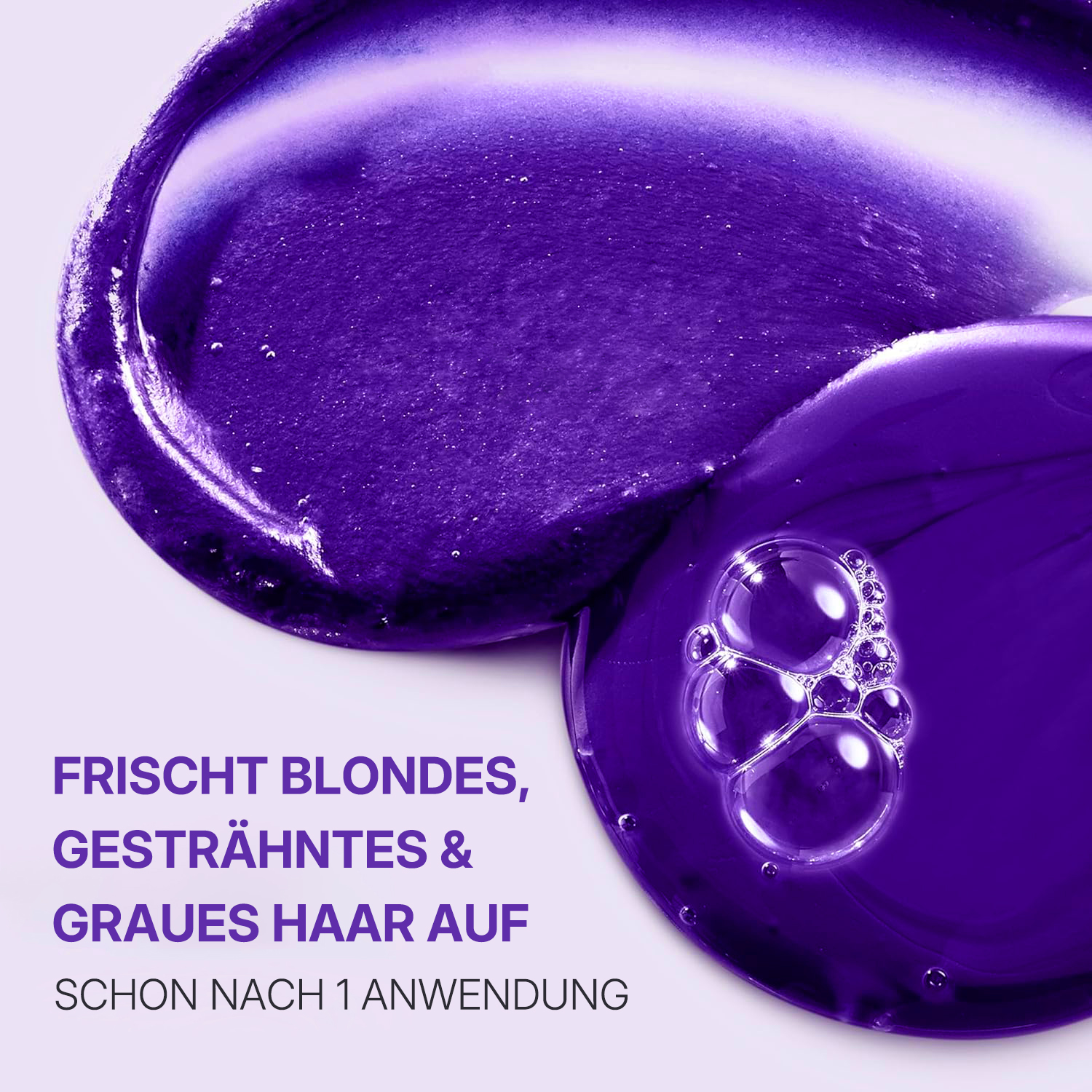 GENSOMING No Yellow Semi-Permanentes Färbeshampoo 300ml– neutralisiert Gelbstich nach Blondieren, mit Portulak-Extrakt, langanhaltende Farbe, kühle helle Blondtöne zu Hause