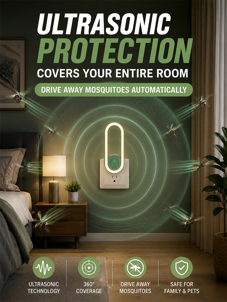 [Mosquito-free for the whole family] Ultrasonic mosquito repellent