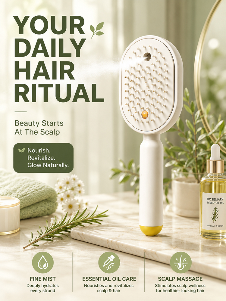 Spray essential oil airbag massage comb