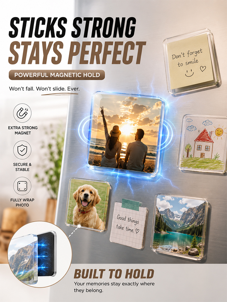 Acrylic magnetic fridge sticker DIY