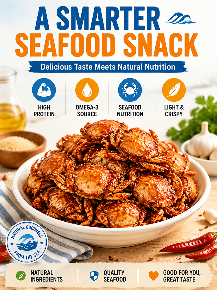 Zero-fat crispy baby crabs