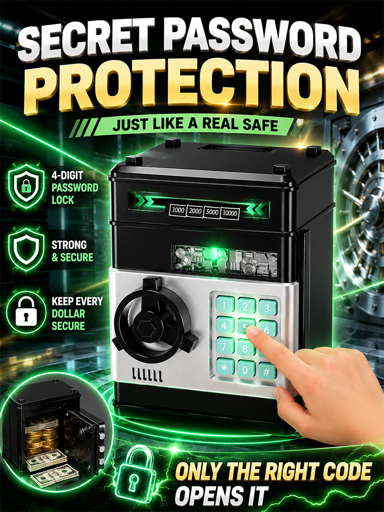 Ultra-secure child password-lock money box