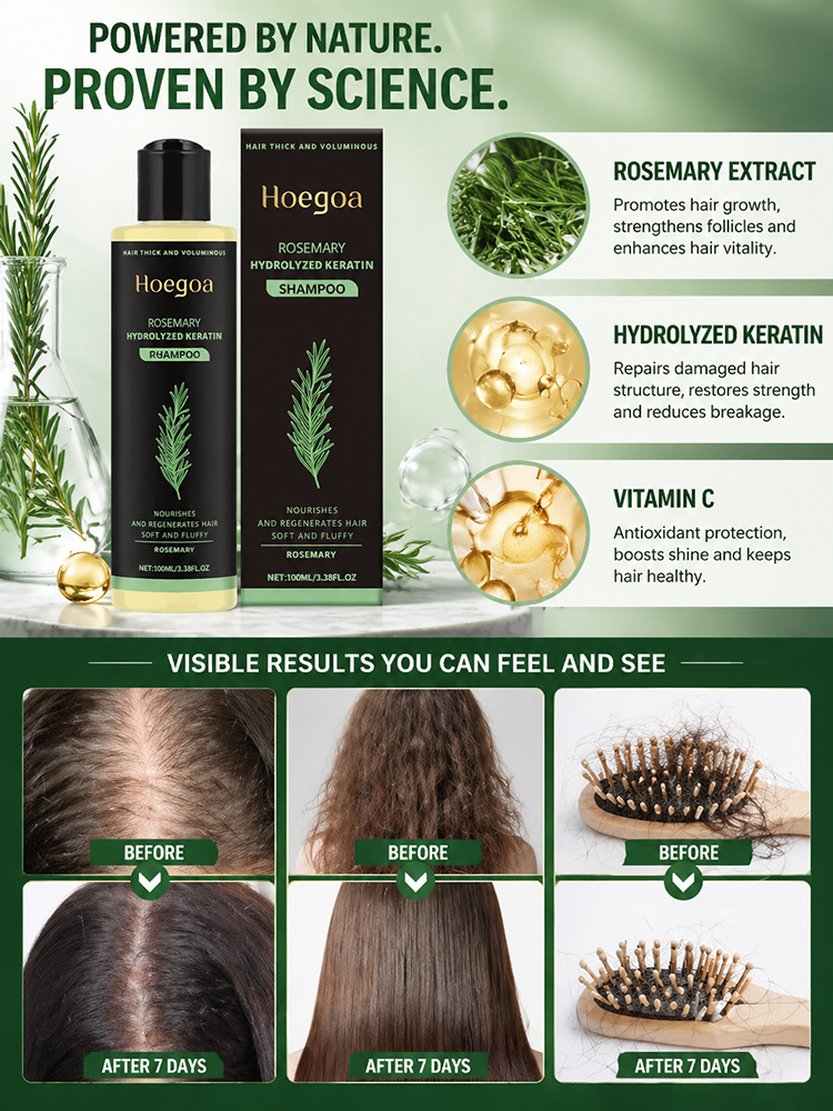 【Hair Loss Fighter - One effective result】 Rosemary Herbal Extract Nourishing and Rejuvenating Shampoo