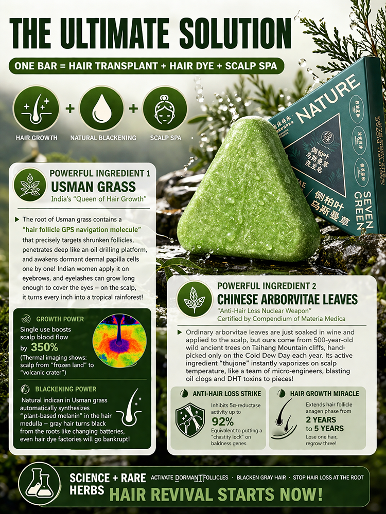 [Instant Results - The Solution for Hair Loss]Usman Herbal Nourishing Repair Shampoo Soap
