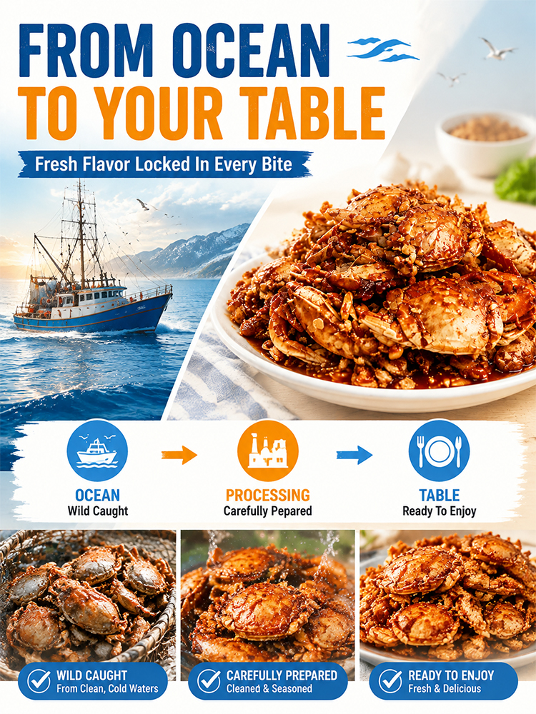 Zero-fat crispy baby crabs