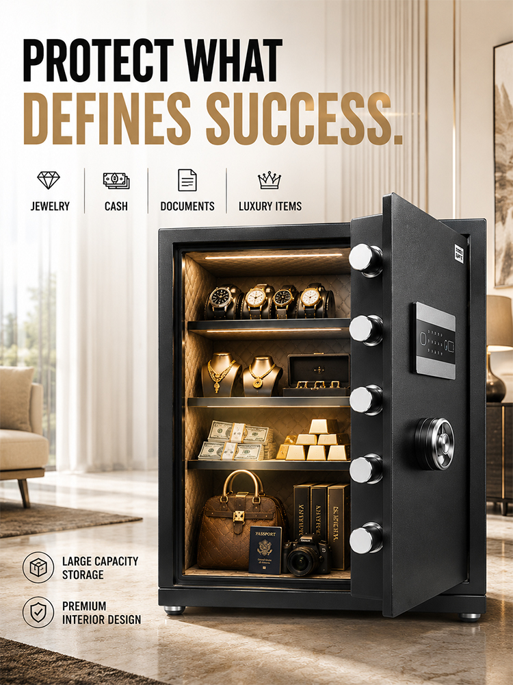 Ultra-secure, anti-theft and fireproof smart safe