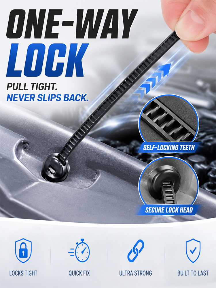 Super-strong automotive repair cable ties