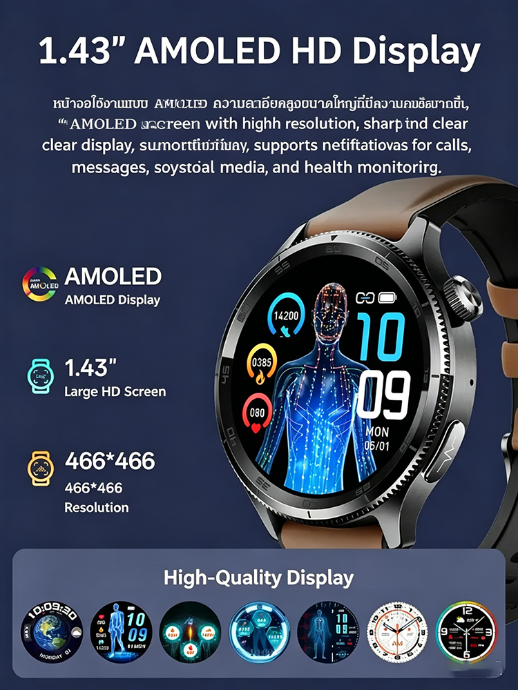 [2026 Latest Model] Multi-functional Blood Pressure and Blood Glucose Monitoring Smart Watch