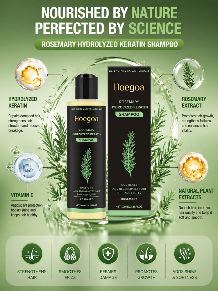 【Hair Loss Fighter - One effective result】 Rosemary Herbal Extract Nourishing and Rejuvenating Shampoo