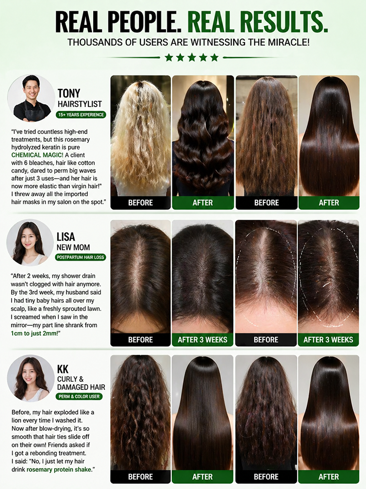 【Hair Loss Fighter - One effective result】 Rosemary Herbal Extract Nourishing and Rejuvenating Shampoo