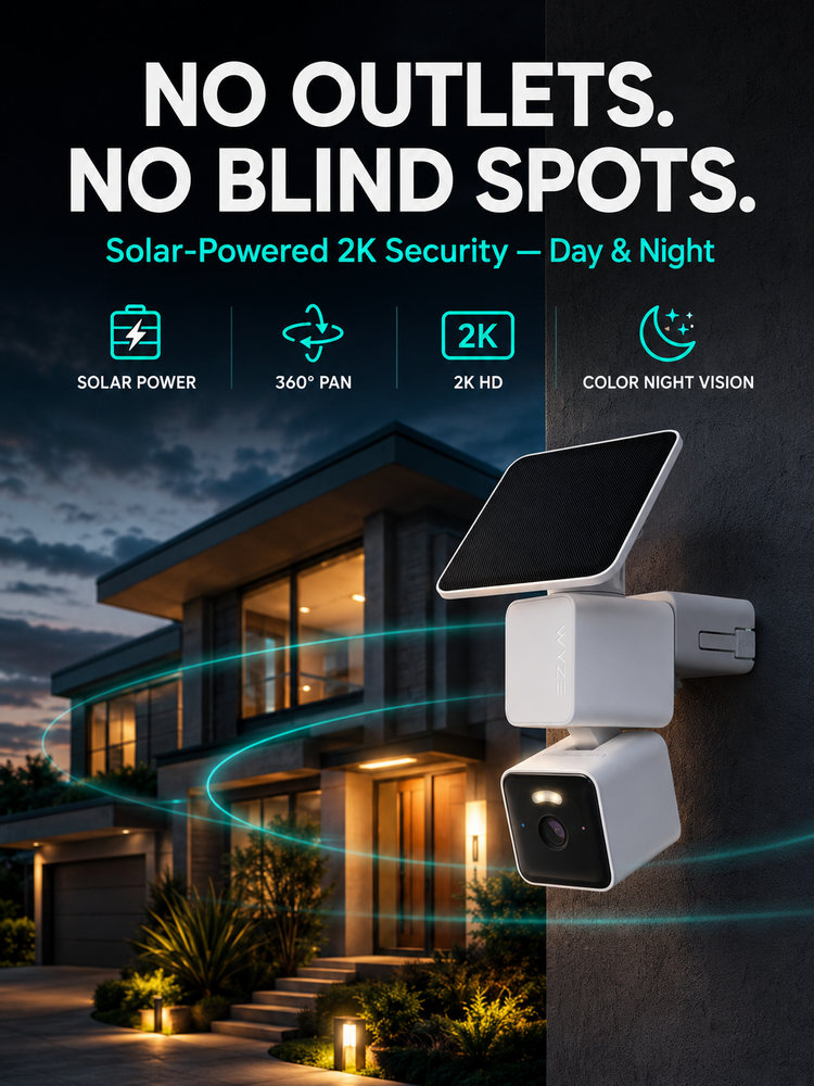 [4K Quality] Solar-Powered Surveillance Camera