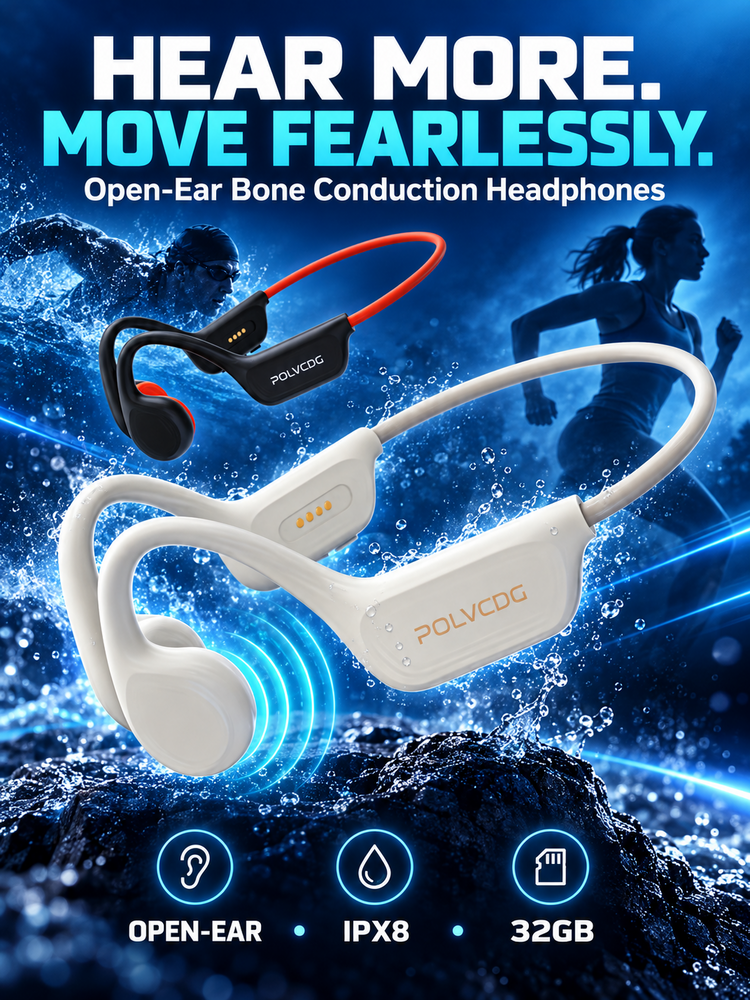 Wireless bone conduction headphones