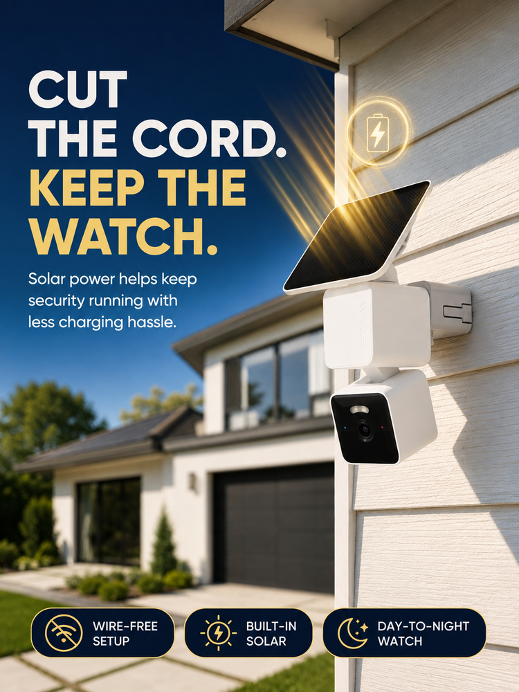 [4K Quality] Solar-Powered Surveillance Camera