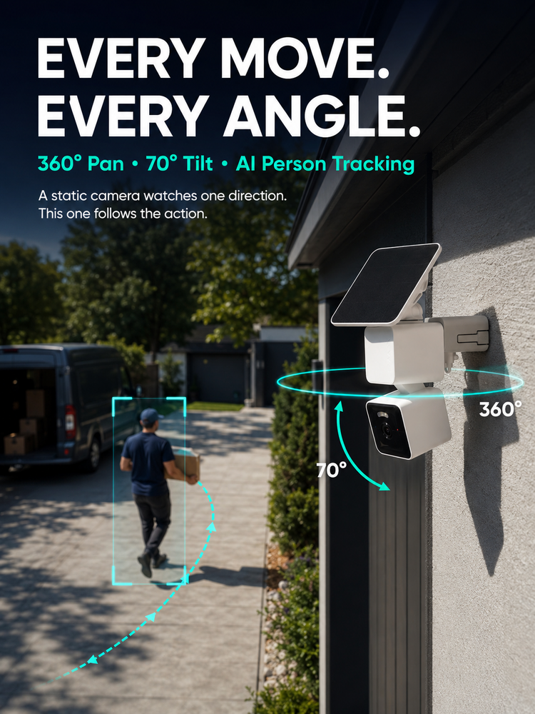 [4K Quality] Solar-Powered Surveillance Camera