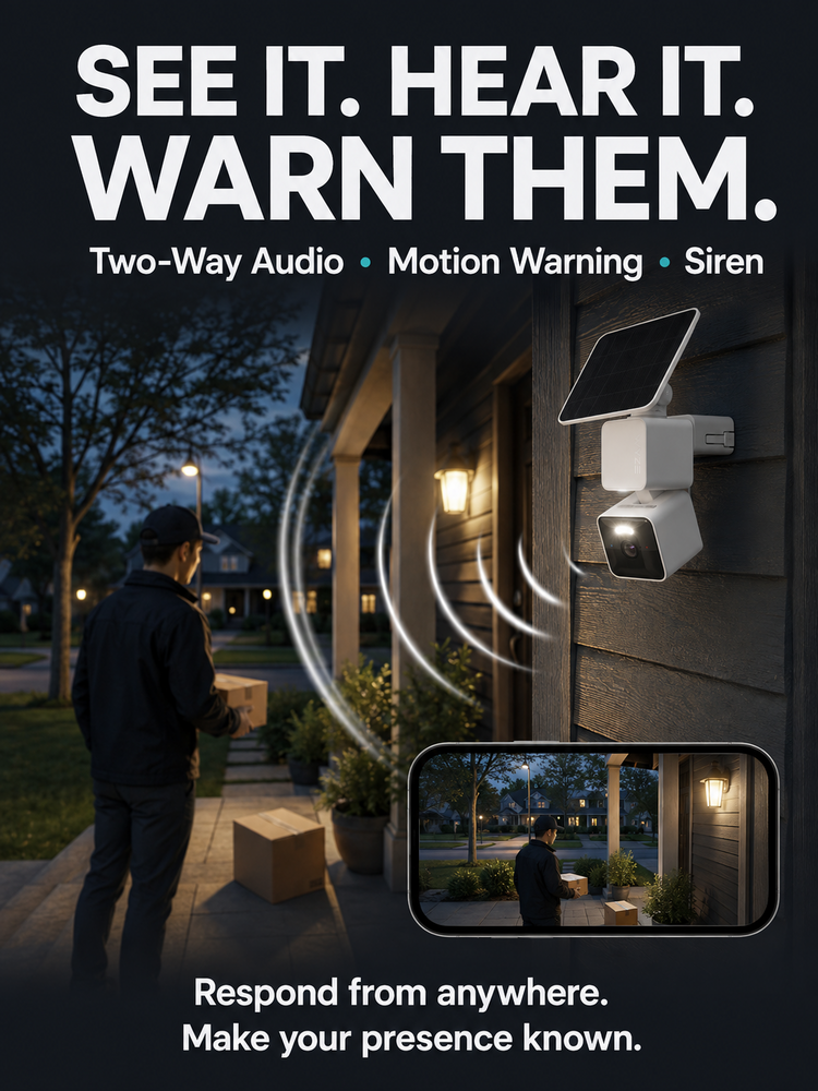 [4K Quality] Solar-Powered Surveillance Camera