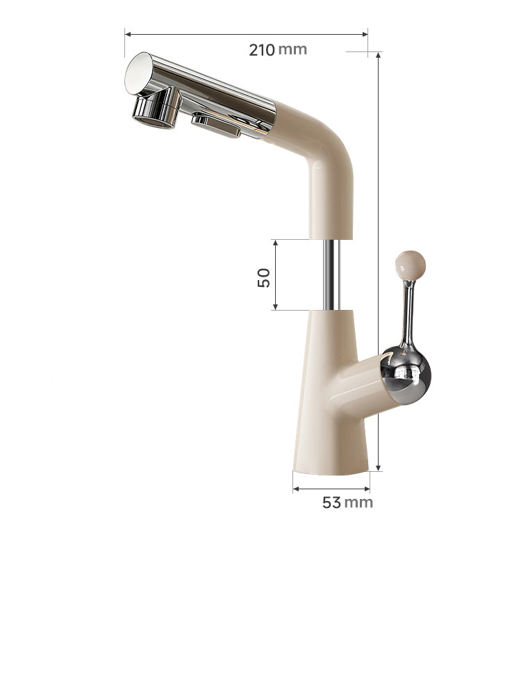 Bathroom, kitchen, and washbasin universal faucets