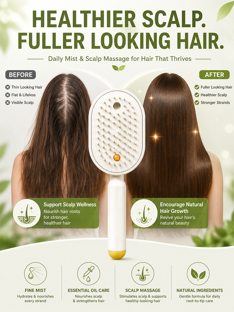Spray essential oil airbag massage comb