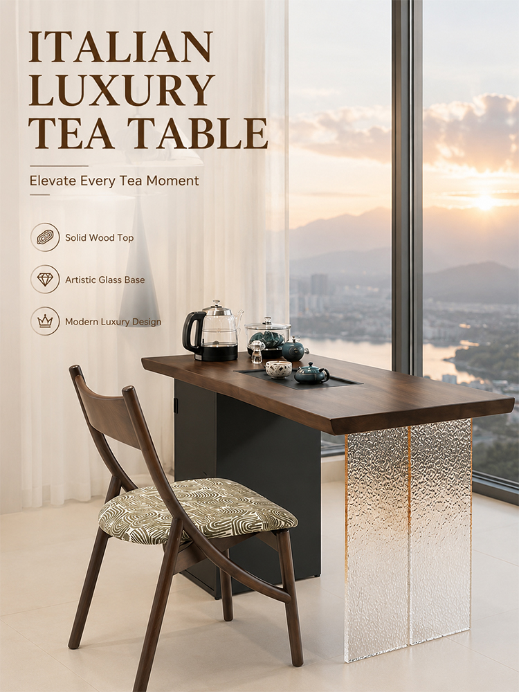 Italian-style light luxury tea table and chair set