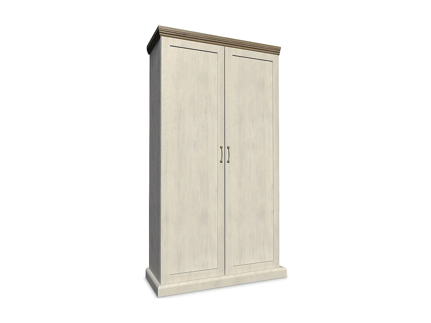 Eleganter Kleiderschrank in Cremeweiß