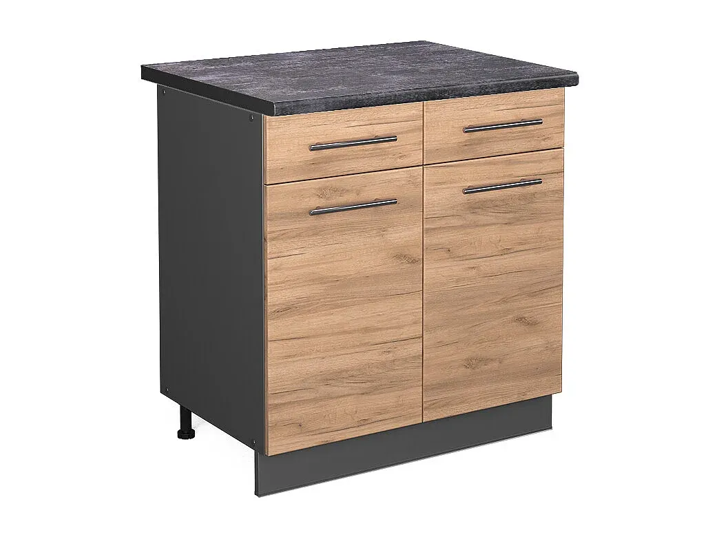 Moderner Küchenunterschrank weiß hochglanz 80x60x82