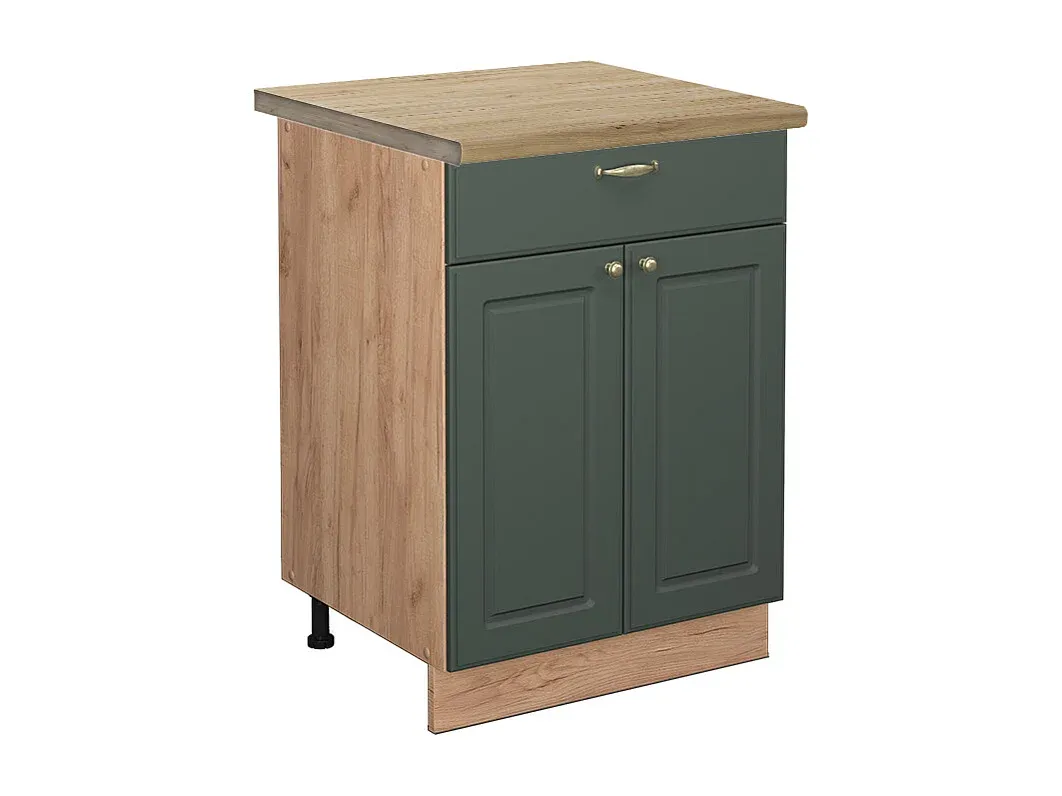 Moderner Küchenunterschrank in Hochglanz Bordeaux 60x60x82 cm