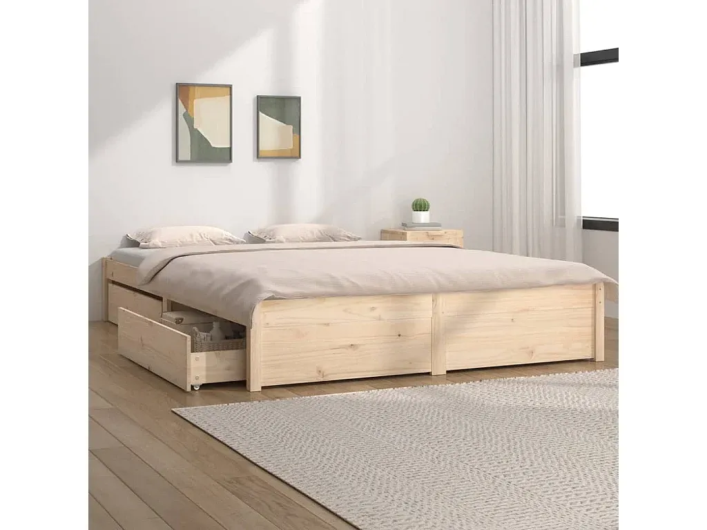 Stauraumbett 120x200 cm mit Schubladen