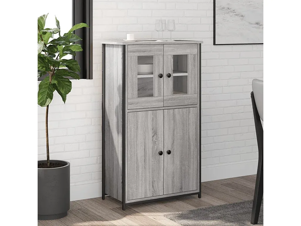 Moderner Sideboard in Grau Sonoma Eiche