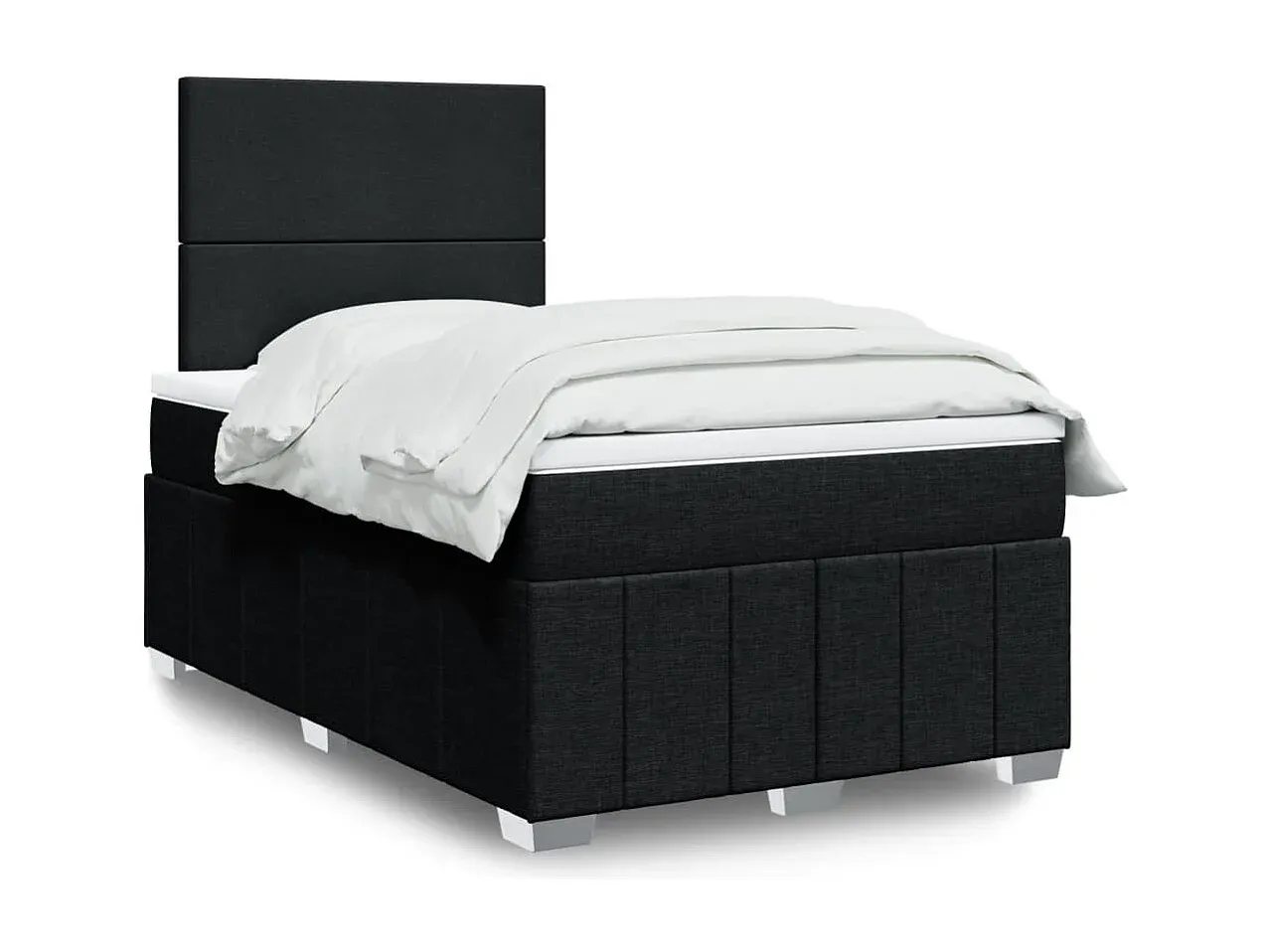 Komfortables Boxspringbett Schwarz 120x190 cm
