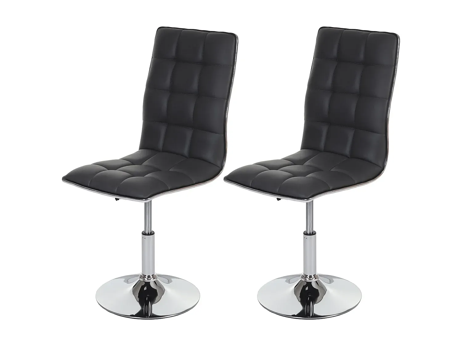 Moderner Esszimmerstuhl im 2er-Set, Grau