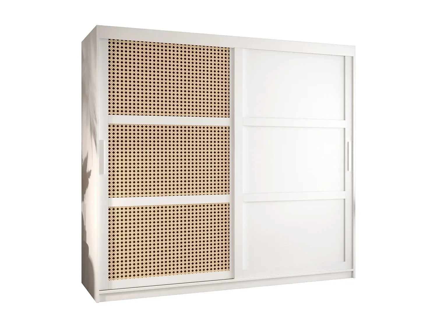 Moderner Schwebetürenschrank in Weiß