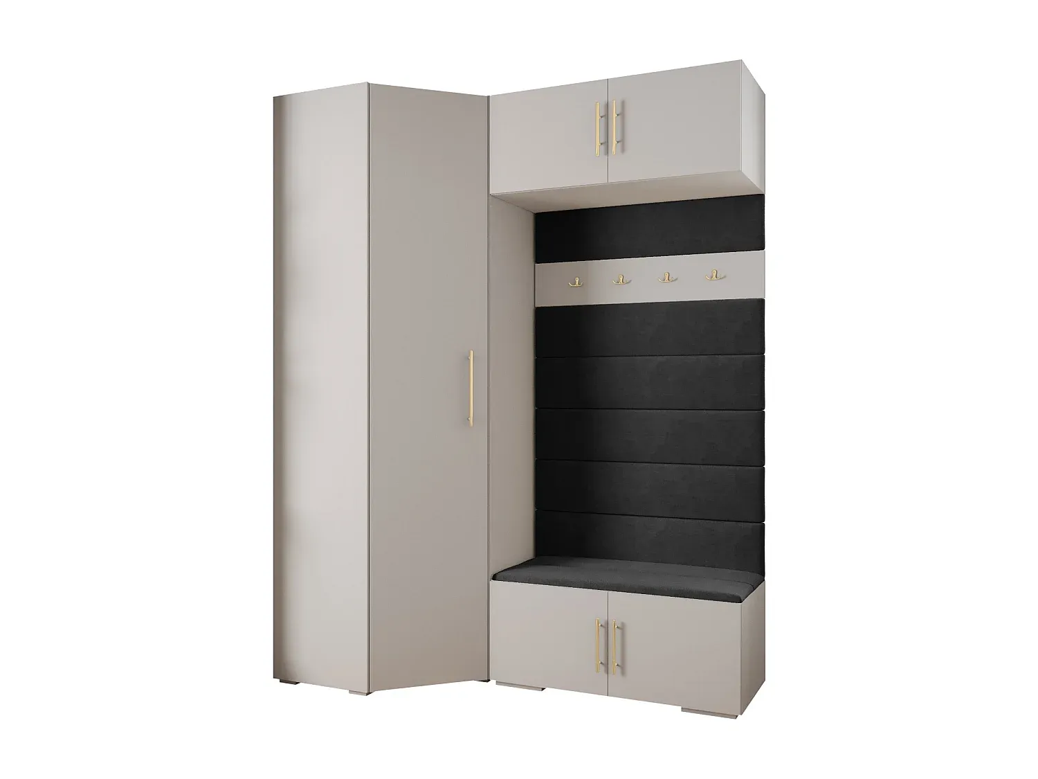 Geräumiger Kleiderschrank mit Schiebetüren