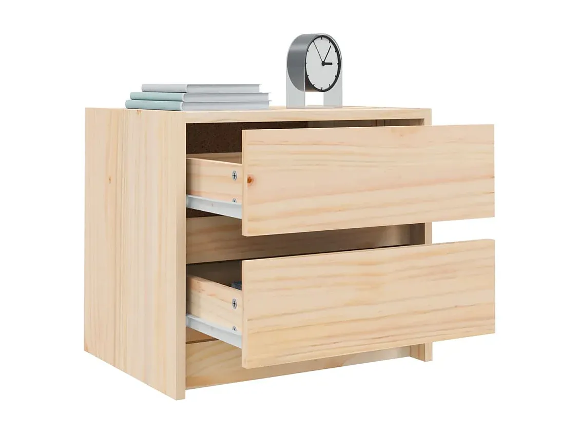 Nachttisch-Set aus Kiefernholz, 2 Stück, 40x31x35,5 cm