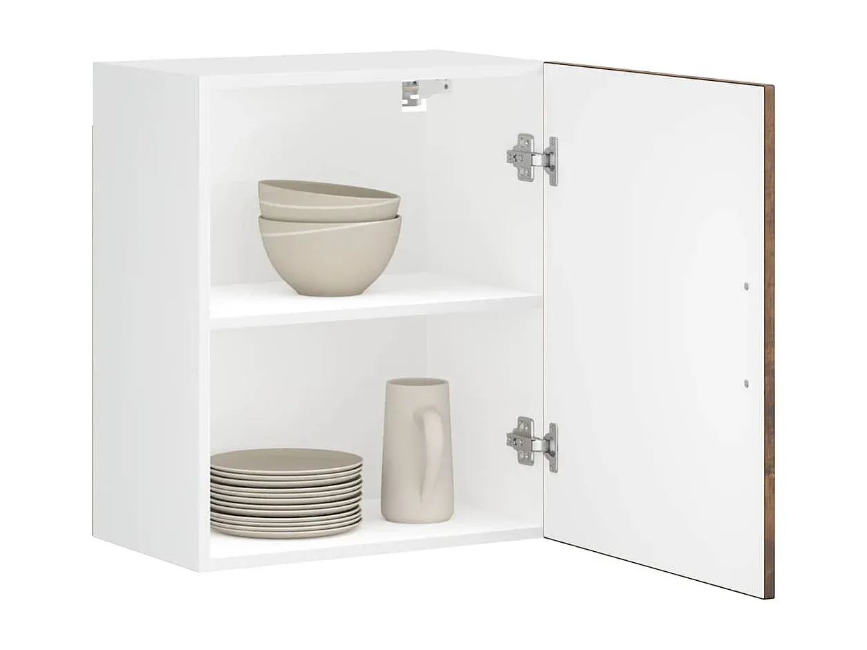 Küchen-Wandschränke im Set, Holzoptik Räuchereiche