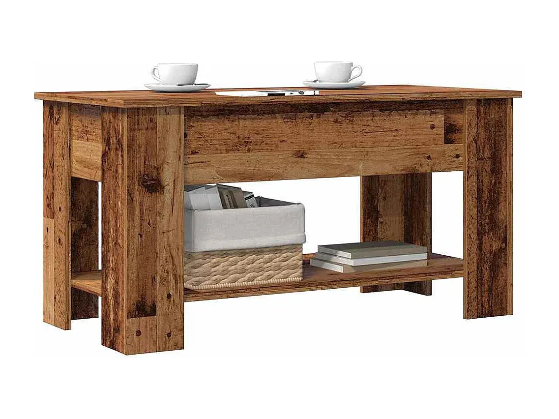 Moderner Wohnzimmertisch in Holzoptik 101x49x52 cm