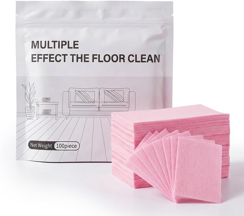 Multi-Effect Floor Cleaning Sheets, Concentrated Dissolvable Mopping Cleaner Tabs for Wood Tile Vinyl Floors