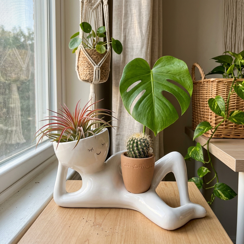 Relaxed Pose Decorative Planter