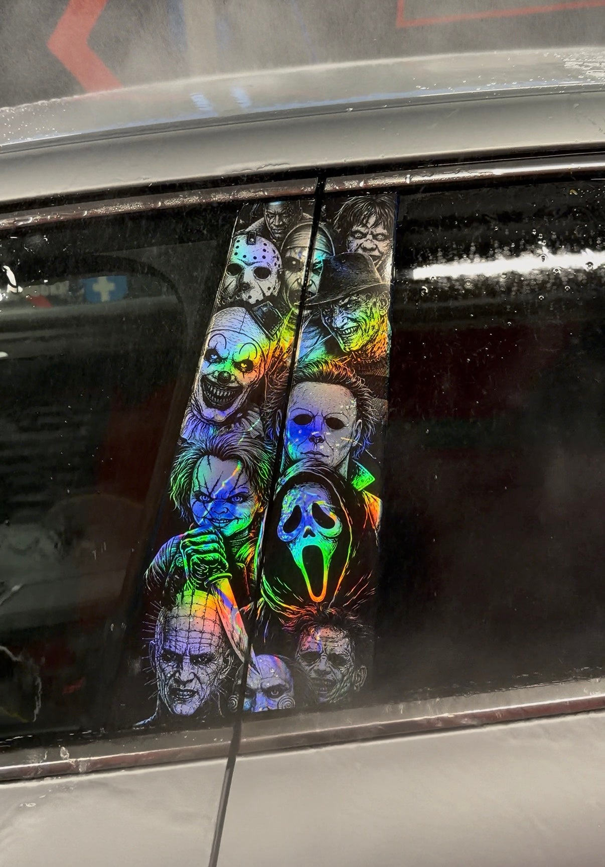 Horror Icons Holographic Car Pillar Viny