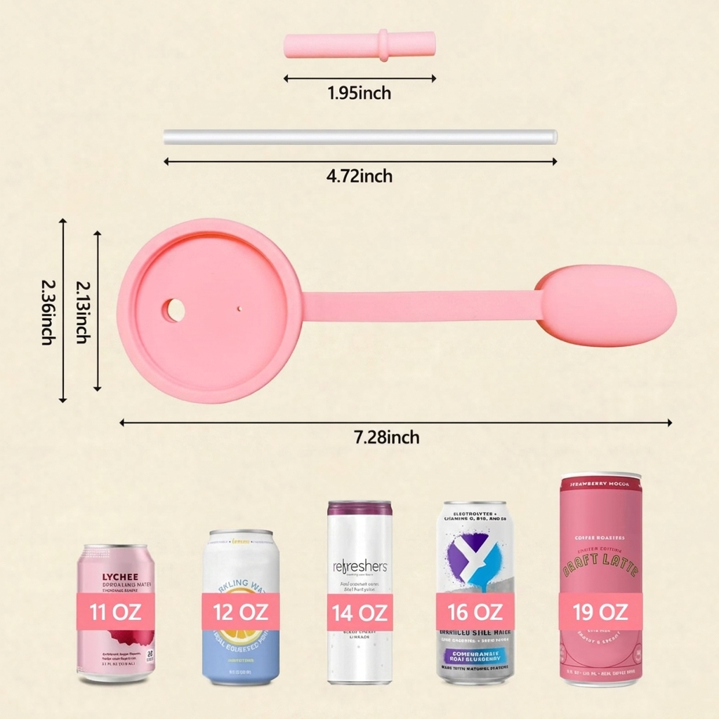 Spill-Proof Can Lid & Straw