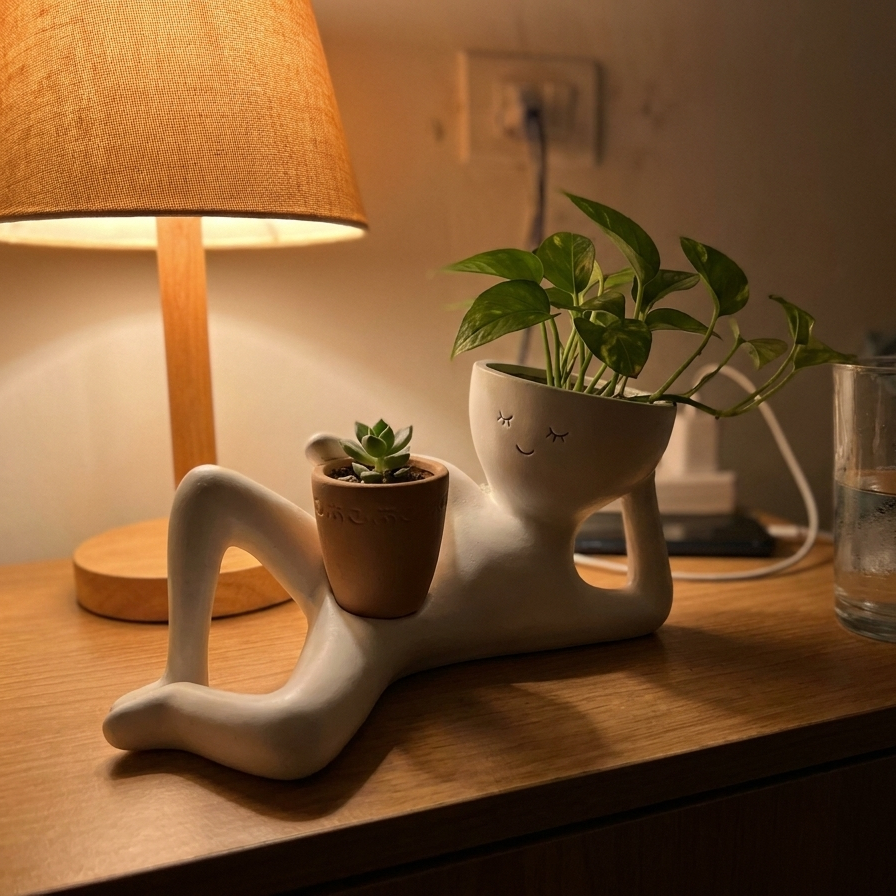 Relaxed Pose Decorative Planter